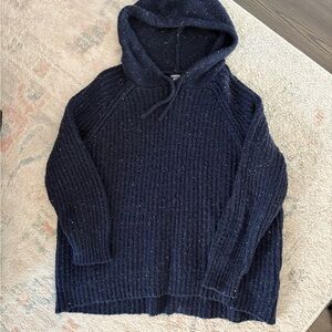 Aerie Navy Hooded Sweater
